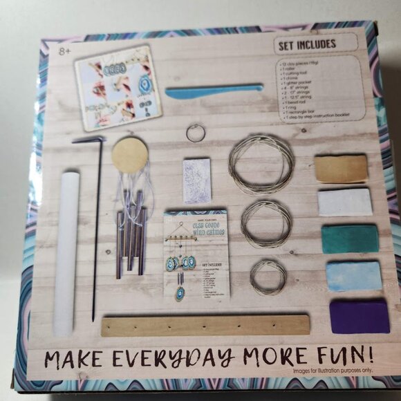 NEW Make Your Own Clay Geode Wind Chime DIY Craft Kit CHRISTMAS GIFT Stocking St - Picture 9 of 13